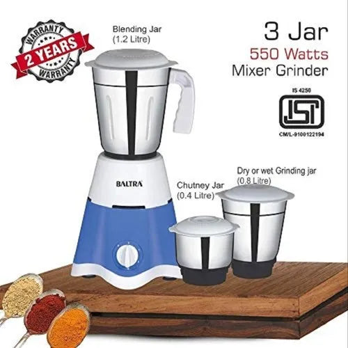 Baltra Maximo BMG-155 Mixer Grinder, 550Watt Baltra Maximo BMG-155 Mixer Grinder, 550Watt